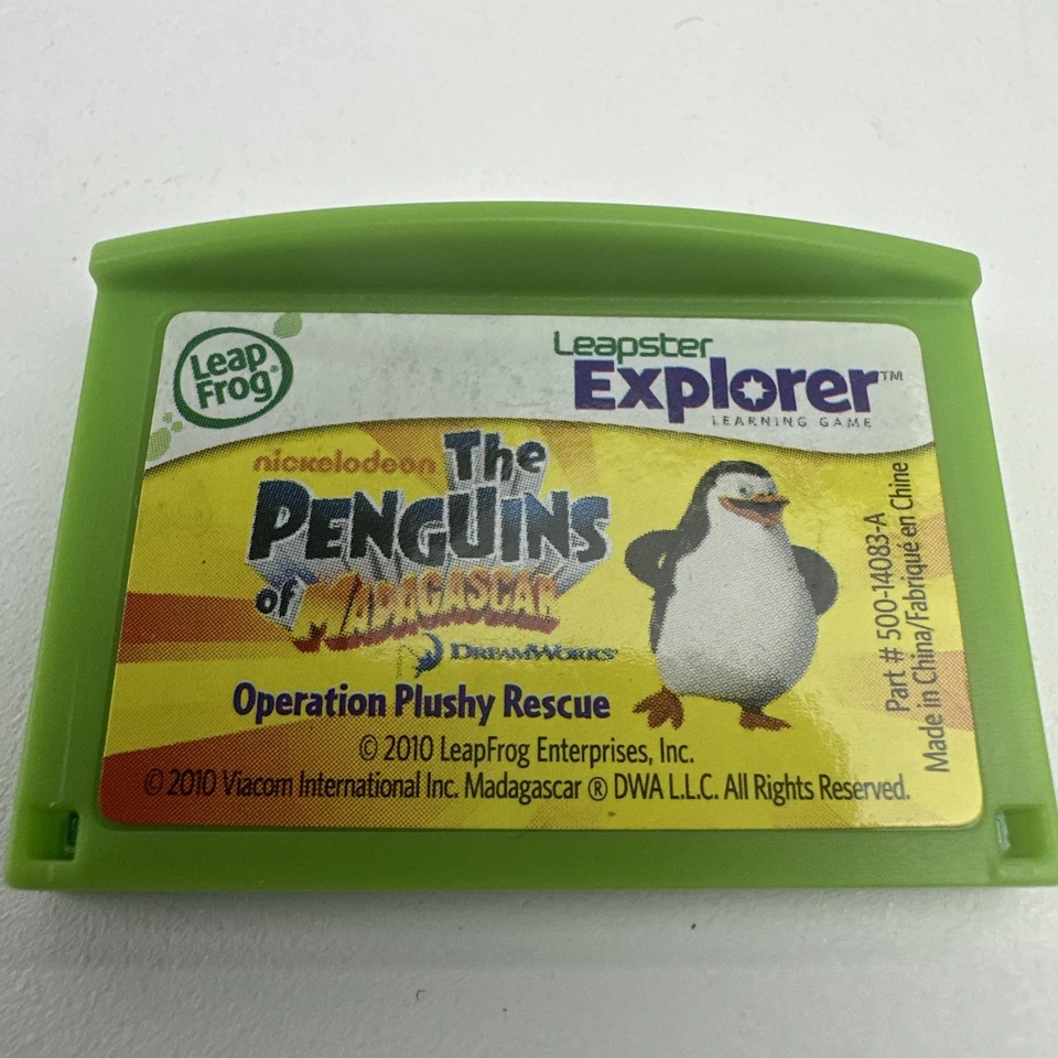 LeapFrog Leapster Explorer LeapPad The Penguins of Madagascar Game Cartridge - Image 1 of 2