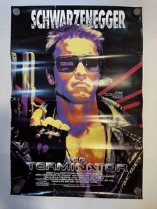 VTG 1991 Ultra Rare The Terminator VHS Re-Release Movie Poster *Only 1 On eBay* - Picture 1 of 16