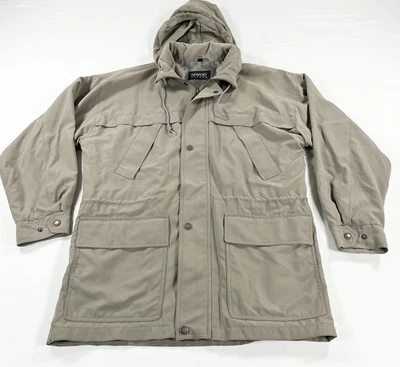 Винтажный Newport гавани с капюшоном рыболовства сарая Chore поле пальто куртка желтовато-коричневый мужской M - Изображение 1 из 4