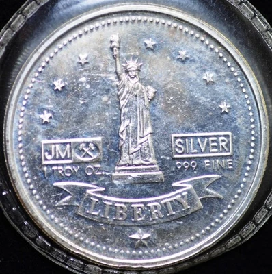 Johnson Matthey, The US Mint at Carson City, 999 Fine Silver, 1 Ounce Art Round - Image 1 of 2