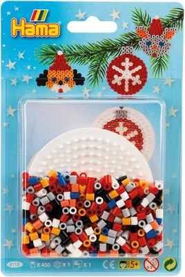 Hama Perlen 4118 Kleines Set Weihnachten mit ca. 450 bunten Midi Bügelperlen mit - Bild 1 von 2
