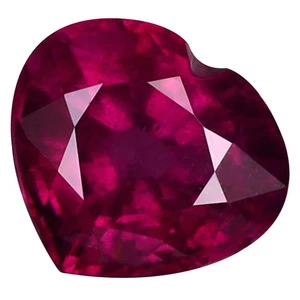 1.15 ct Heart (6.47 x 5.76 mm) Tanzania Purplish Pink Rhodolite Garnet - Picture 1 of 1