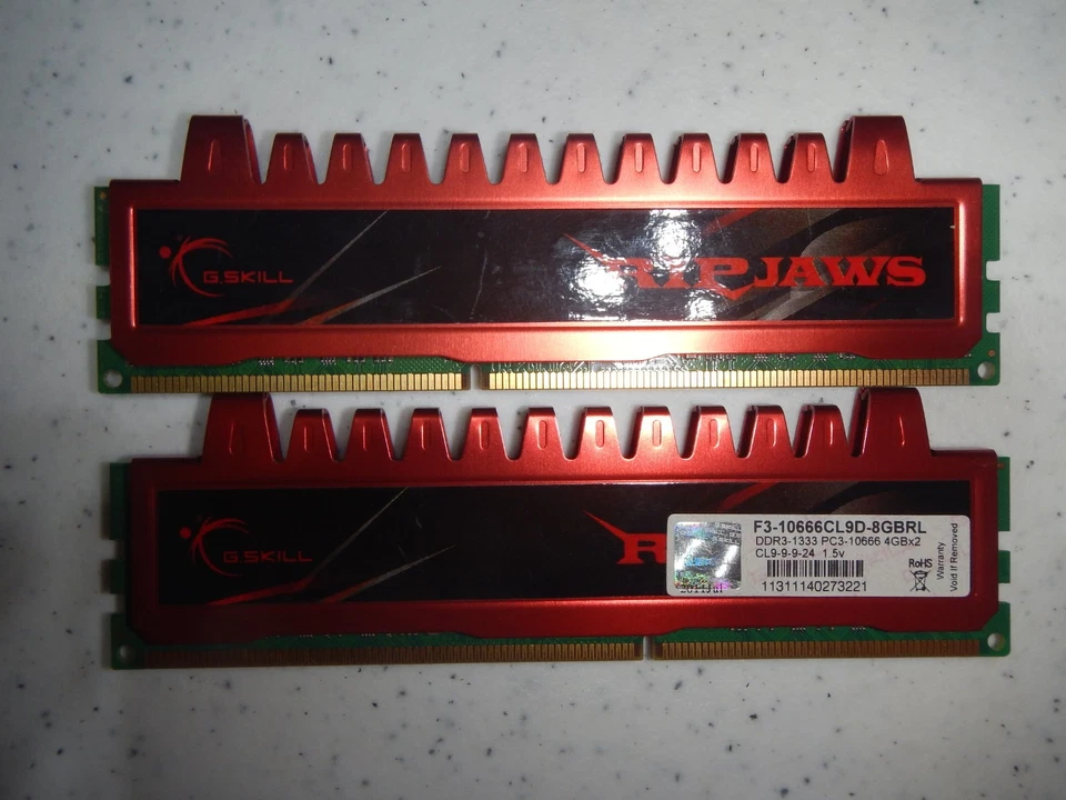 RAM Desktop Memory G.SKILL RIPJAWS DDR3 1333 PC3-10666 4GBx2 - Image 1 of 1