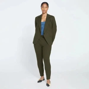 Universal Standard Elastic Waist Moro Signature Ponte Pant - Olive S/14-16 - Picture 1 of 7