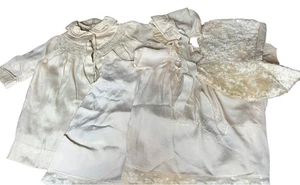 Vintage Victorian Edwardian Infant Baby Coat Dress Bonnet Lot Of 5 Baptism - Picture 1 of 16