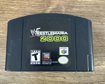 WWF Wrestlemania 2000 N64 Nintendo Auténtico Probado y Funcionando Lote A Foto 1 de 4