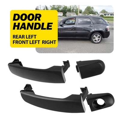 2X Maçaneta Externa Frontal Esquerda e Direita Preta Para 2005-2009 Chevy Equinox - Imagem 1 de 4