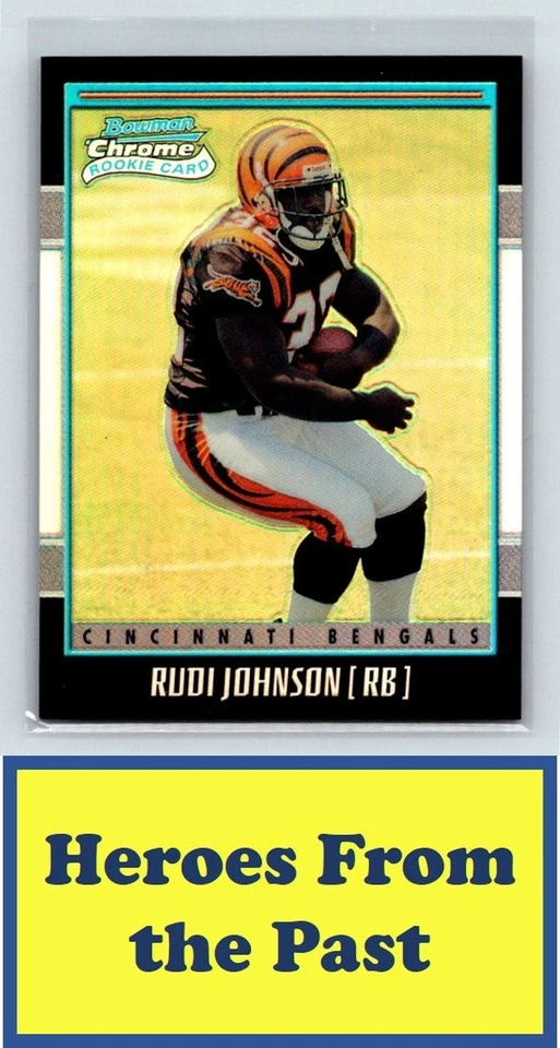 2001 Bowman Chrome #173 Rudi Johnson Rookie RC #/1999 069-R - Image 1 of 2