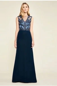 Tadashi Shoji silber Spitze und blau Kleid Originalgröße 16 geändert auf Größe 10/12 - Bild 1 von 10