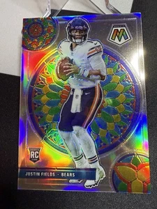 2021 NFL Mosaic Stained Glass Mosaic Justin Fields (RC) Chicago Bears Jets - Bild 1 von 2