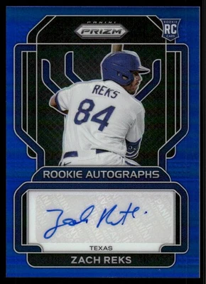 2022 Panini Prizm Rookie Autographs Prizms Blue #71 Zach Reks /149 - BB - Image 1 of 2