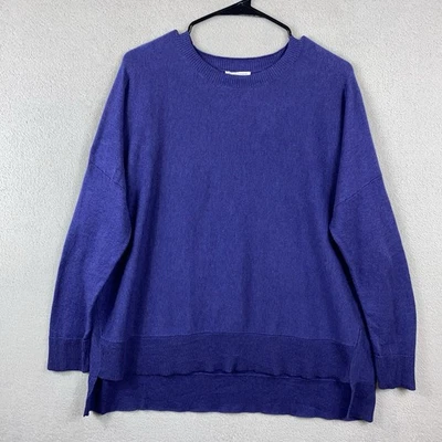 Eileen Fisher Pullover Sweater Women’s Blue PL Petite Organic Cotton Minimalist - Image 1 of 4