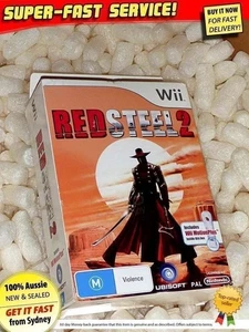Red Steel 2 Nintendo Wii + U console *NEW *RARE *OZI *SEALED *BONUS Motion Plus! - Picture 1 of 5