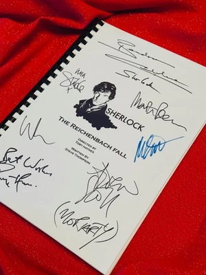 Reichenbach Fall, Movie Script, Cast Printed Signatures, Signed, Gift, Film  - Image 1 of 4