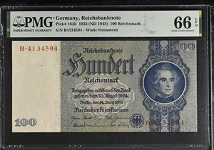 Deutschland Reichsbanknote 100 1935 (ND 1945) P 183b UNC PMG 66 EPQ 2. TOP POP - Bild 1 von 2
