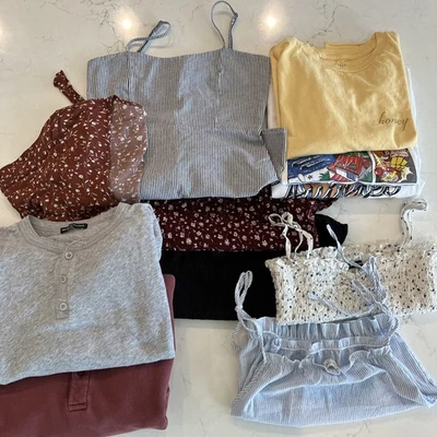 Lot Of 11 Brandy Melville John Galt LA Hearts Tops Dress - Image 1 of 4