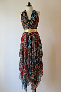 Maxi Vestido Largo Alice + Olivia Colorido Floral Chifón Dobladillo Asimétrico Mujer 0 - Imagen 1 de 24