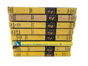 Nancy Drew Mystery Stories Carolyn Keene Yellow Hardcover HC Lot of 8 Books - Imagen 1 de 16