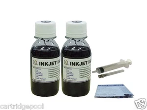 2×4oz Black Refill ink kit for HP 27 56 74 92 94 901 Designjet 3800CP 5500ps 430 - Picture 1 of 1