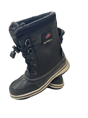 Botas de invierno SUPERFIT impermeables negras con cordones para mujer talla 4 Foto 1 de 4