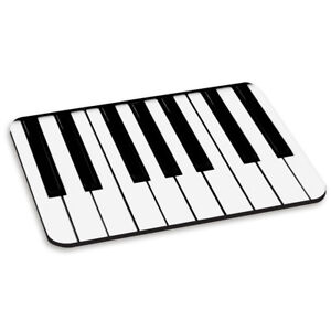 PIANO KEYS KEYBOARD PC COMPUTER MOUSE MAT PAD - Funny Music Black and White