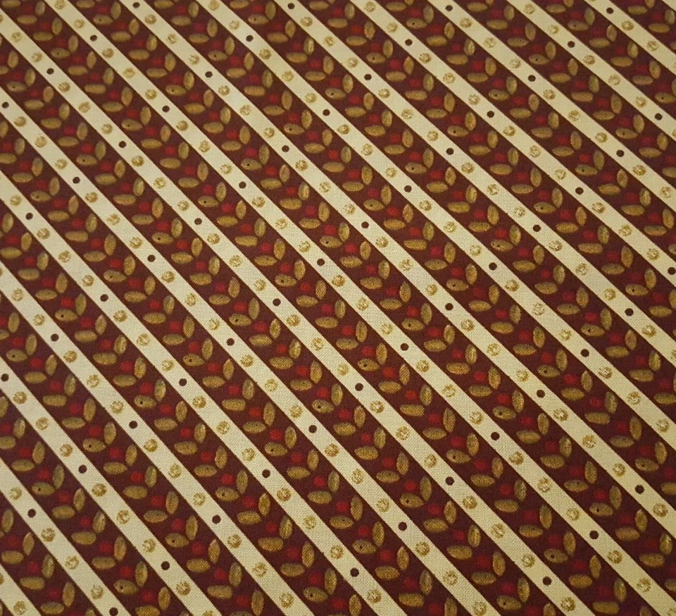 Sunrise Silhouette BTY Jo Moulton Wilmington Diagonal Floral Stripe Tan Brown - Image 1 of 3