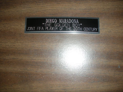 DIEGO MARADONA (SOCCER) NAMEPLATE FOR SIGNED BALL CASE/JERSEY CASE/PHOTO Cover