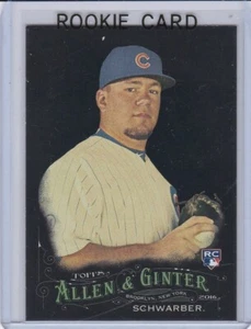 Tarjeta de novato Kyle Schwarber Chicago Cubs 2016 Topps Allen & Ginter X NEGRA RARA RC - Imagen 1 de 2