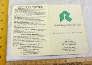 1994 Nissan LA Open scorecard golf Fred Couples Corey Pavin Riviera Country Club