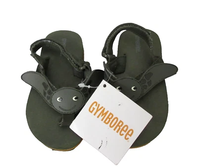 Gymboree Baby Toddler Boy TIKI CHIEF Turtle Flip Flop Shoes Gray 5-6 NWT - Image 1 of 4