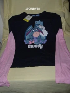 NEW WITH TAGS DISNEY EEYORE "CUTE WHEN MOODY" T-SHIRT-SIZE LADIES LARGE - Picture 1 of 6