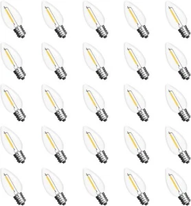 50 PACK LED Night Light Bulbs C7 Candelabra Light Bulbs fits E12 Chandelier Base - Picture 1 of 19