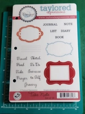Taylored Expressions: "Toma nota" ¡Usado en excelente estado! Peine. Envío. ¡Marcos leídos abajo! Foto 1 de 3