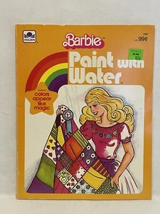 VTG 1983 Barbie Paint With Water Golden Books Coloring Book - Picture 1 of 6
