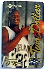 1995 Shaquille O'Neal Shaq Phone Card Sprint Classic Assets Gold Two Dollars