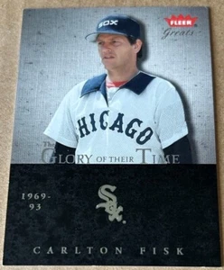 CARLTON FISK 2004 FLEER GREATS Glory Of Their Time Ser# 0849/1985 NM-MT Cond - Picture 1 of 2
