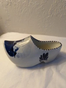 Vintage Delfts Blauw Keramik Dutch Clog Schuh handbemalt Dekoration Übertopf - Bild 1 von 7