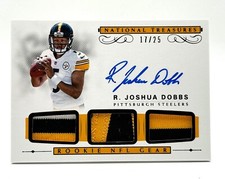 2017 National Treasures Joshua Dobbs Rpa Rookie NFL GEAR 3 Patch Auto /25 📈 🔥