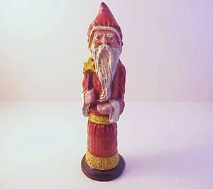 Vintage Carved Wood Santa Figurine Nice Detail Dated 10 11 93 - Picture 1 of 6