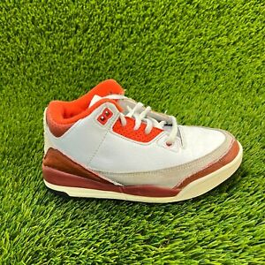 Nike Air Jordan 3 Retro Boys Size 1.5Y Orange Athletic Shoes Sneakers DV7027-108