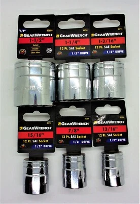 GearWrench 1/2" Drive  12-Point SAE Standard Socket (Select Size) - Image 1 of 3