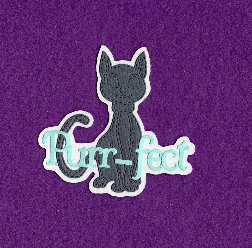 МУРЛЫКАНЬЕ - FECT котенок высечки для скрапбукинга карты - Изображение 1 из 1