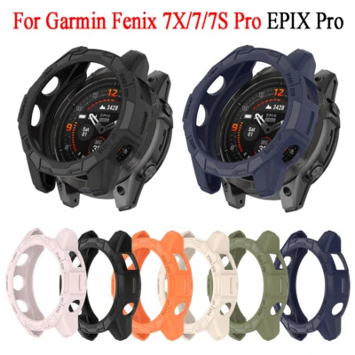 For Garmin Epix Pro 51/47/42mm Fenix 7 7S 7X Pro TPU Frame Protective Cover Case