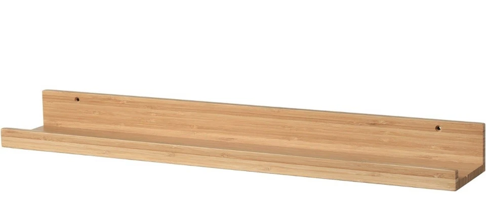 IKEA MÄLERÅS Bamboo Shelf – 25" Ledge for Photos & Picture Storage - Image 1 of 4