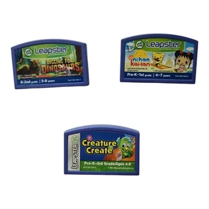 LeapFrog Leapster 2 Lot 3 Games Creature Create Digging For Dinosaurs Ni Hao K - Picture 1 of 2