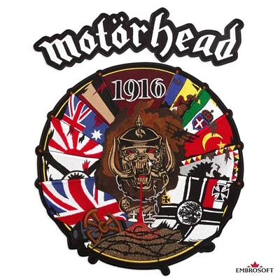 EMBROSOFT CANADA CORP. Motorhead 1916 Album Cover Music Hard Rock Band Embroidered Patch Iron / Sew On