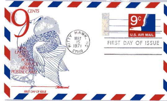UXC10 9c Eagle Fleetwood  FDC - Image 1 of 1