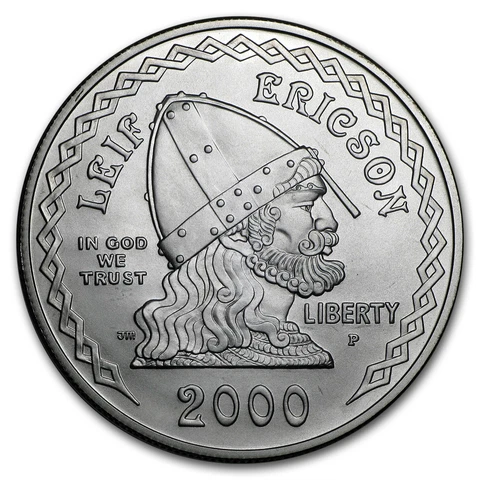 2000-P Leif Ericson $1 Silver Commem BU (w/Box & COA) - SKU #7050 Cover