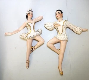 Ceramic Arts Studio Ballet Dancers Greg and Grace Wall Figures MCM Ballet - Picture 1 of 3