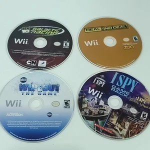 Nintendo Wii Games Lot of 4 Bundle I Spy Galactic Racing Deal Or No Deal Wipeout - Picture 1 of 5